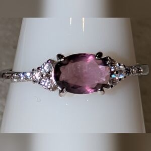 *BP #2242 Lab Amethyst on .925 Solid Sterling Silver Ring Size 7 BRAND NEW